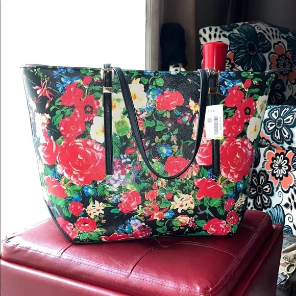 Floral Tote and Clutch Set - Picture 2 of 4